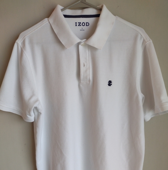 Men's Izod White Polo Size Large. - Picture 1 of 3